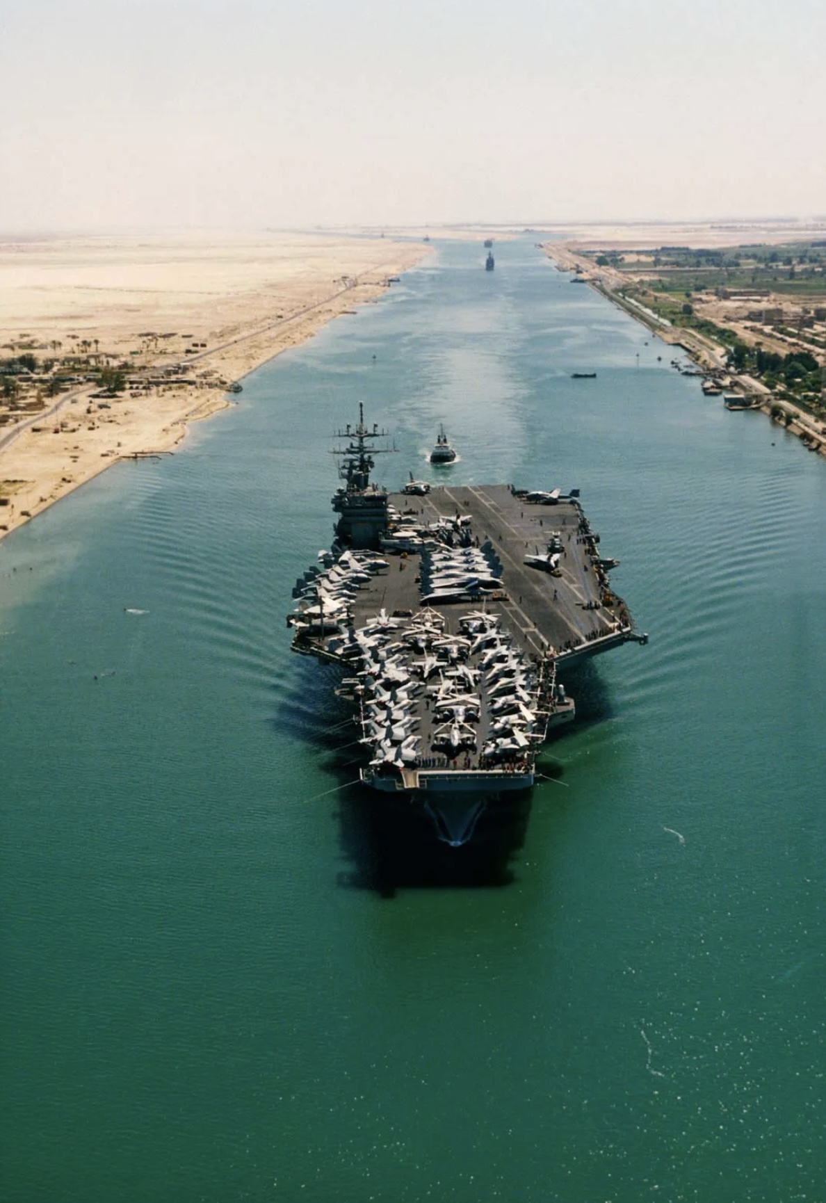 USS Dwight D. Eisenhower transiting the Suez Canal