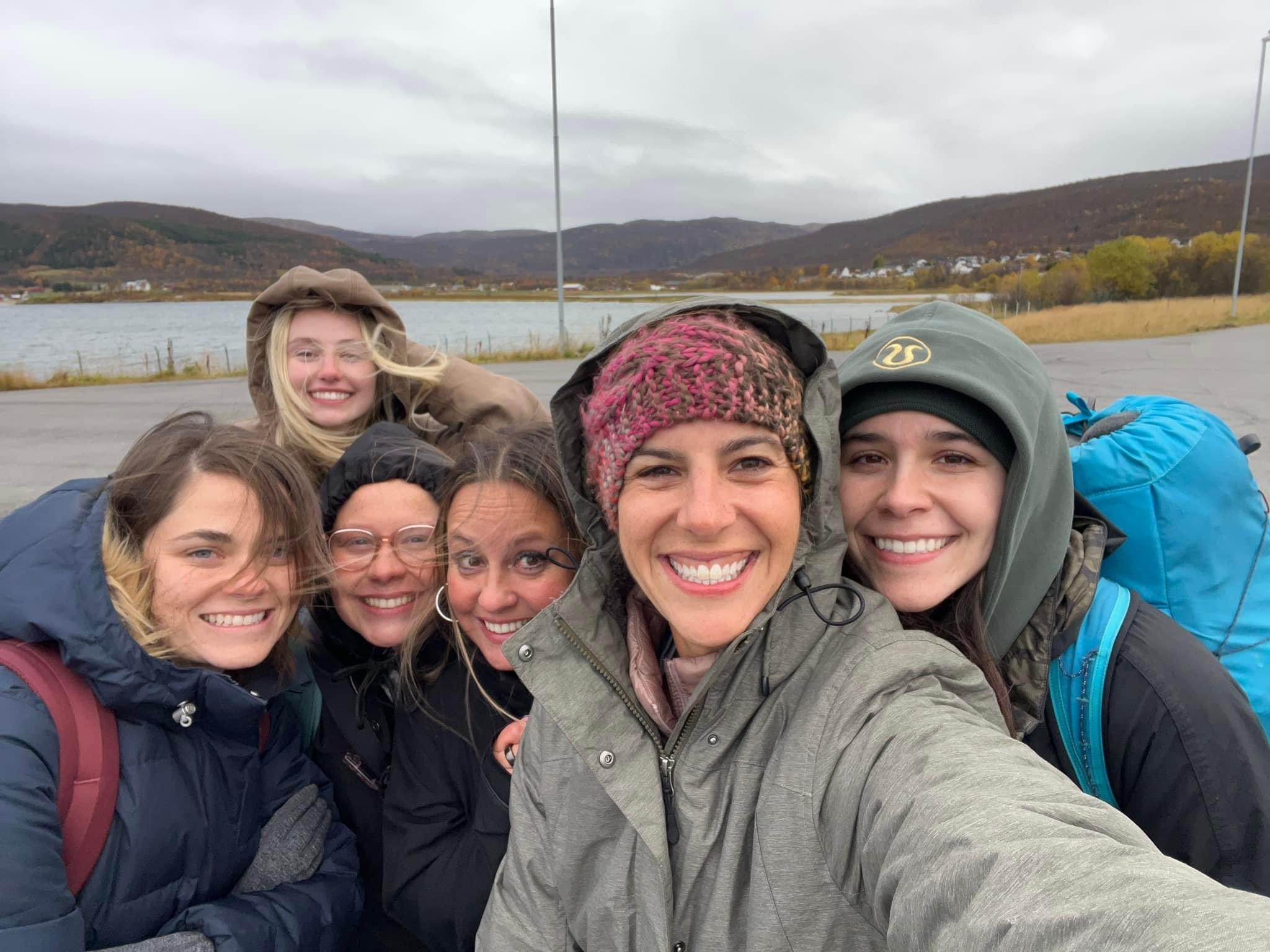 Wives and girlfriends of officers waiting on the pier in Tromso, Norway (October 2023)